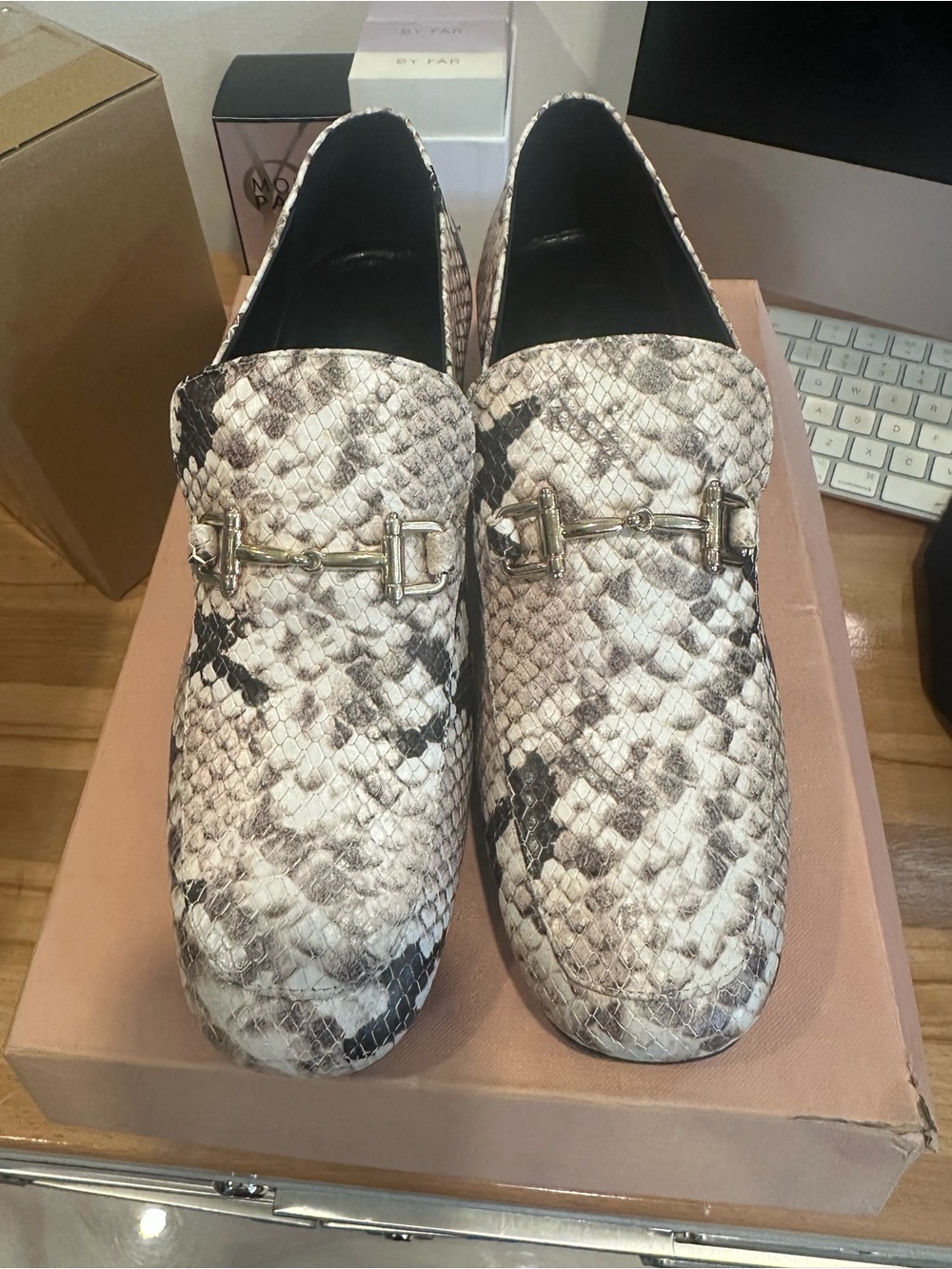 Pitone Roccia Python Loafers with Horsebit - Picture 1 of 4